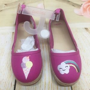 Gymboree girls pink espadrille flats NWT